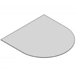 Glasbodenplatte Halbrund Mit 1000x1200 Mm