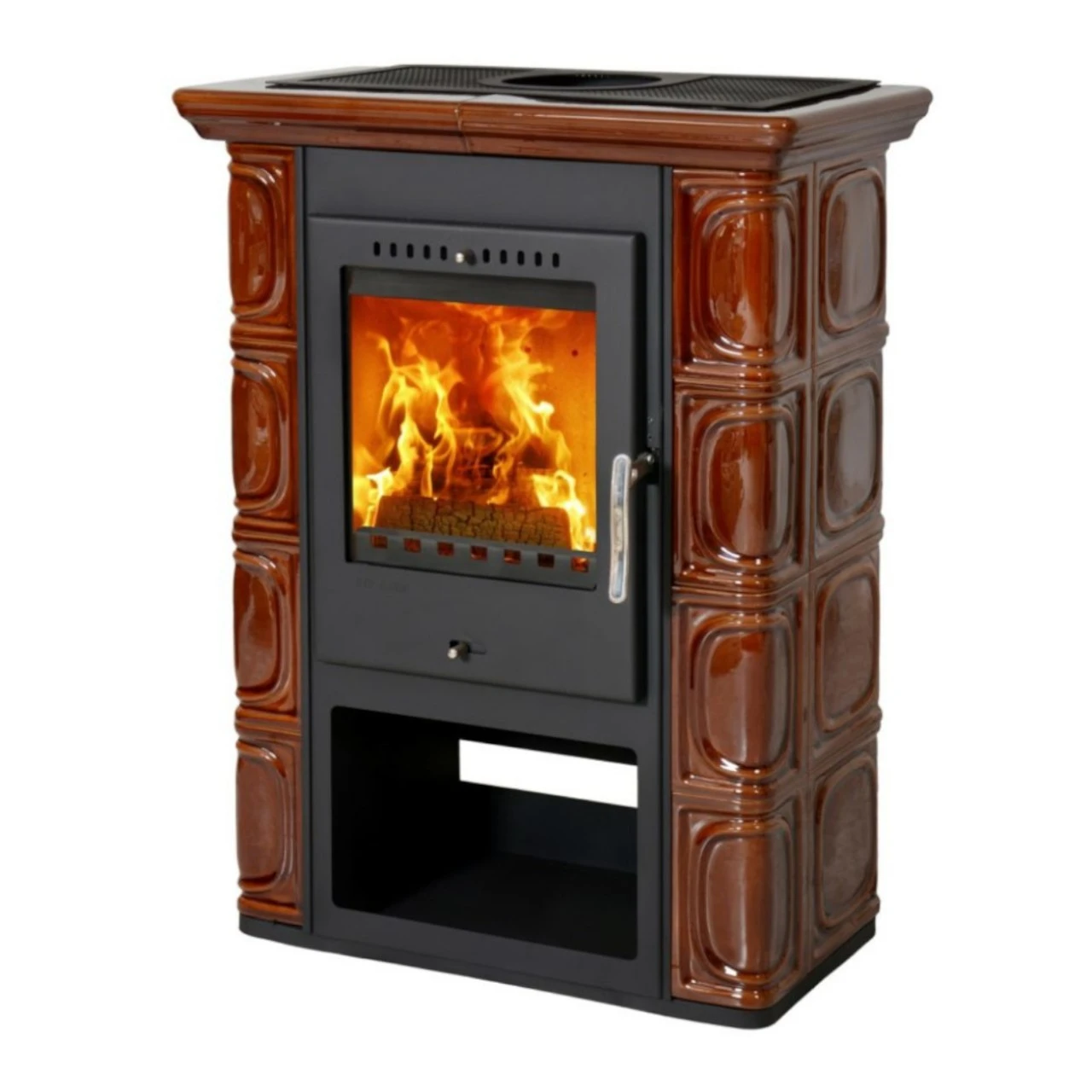 Borgholm Braun Kachel Kaminofen 7kW 3 Borgholm Braun Kachel Kaminofen 7kW
