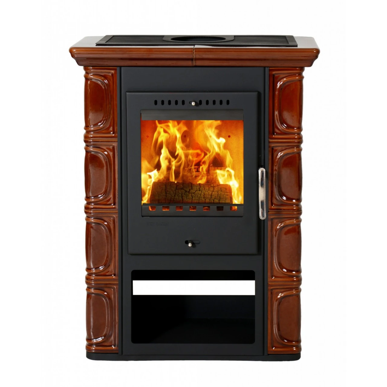 Borgholm Braun Kachel Kaminofen 7kW 5 Borgholm Braun Kachel Kaminofen 7kW – Bild 3