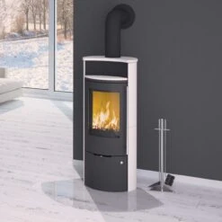 Caldera II Compact Keramik Schneeweiß 6kW DIBT Kaminofen