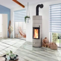 Rondotherm Titan Speicherkaminofen 7KW Champagner -Derofenfuchs Verkäufe cera design rondotherm titan champagner web2 1280x1280