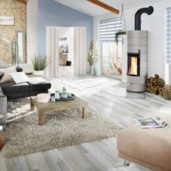 Rondotherm Titan Speicherkaminofen 7KW Champagner -Derofenfuchs Verkäufe cera design rondotherm titan champagner web3 1280x1280