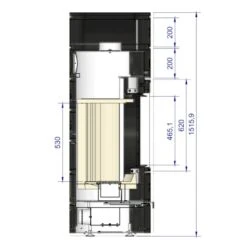 Rondotherm Titan Midi Kaminofen 6KW Schwarz DIBt -Derofenfuchs Verkäufe cera design rondotherm titan midi masse1 1280x1280