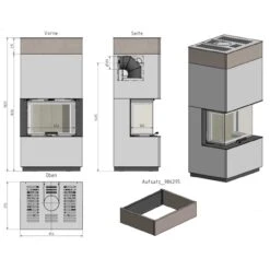 KLC Silca Systemkamin Kaminbausatz 7kW -Derofenfuchs Verkäufe cera klc silikat silca platten masse3 1280x1280