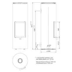 Rondotherm XL Speicherkaminofen 7KW Champagner -Derofenfuchs Verkäufe cera rondotherm XL kaminofen masse 1280x1280 7