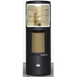 Rondotherm Titan Speicherkaminofen 7KW Champagner -Derofenfuchs Verkäufe cera rondotherm schwarz kaminofen offen 1280x1280 11