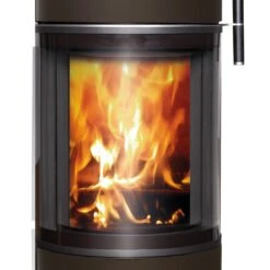 Volare DIBT Kaminofen 6KW 180° Panorama Sichtscheibe Mocca -Derofenfuchs Verkäufe cera volare kaminofen mocca front 1280x1280