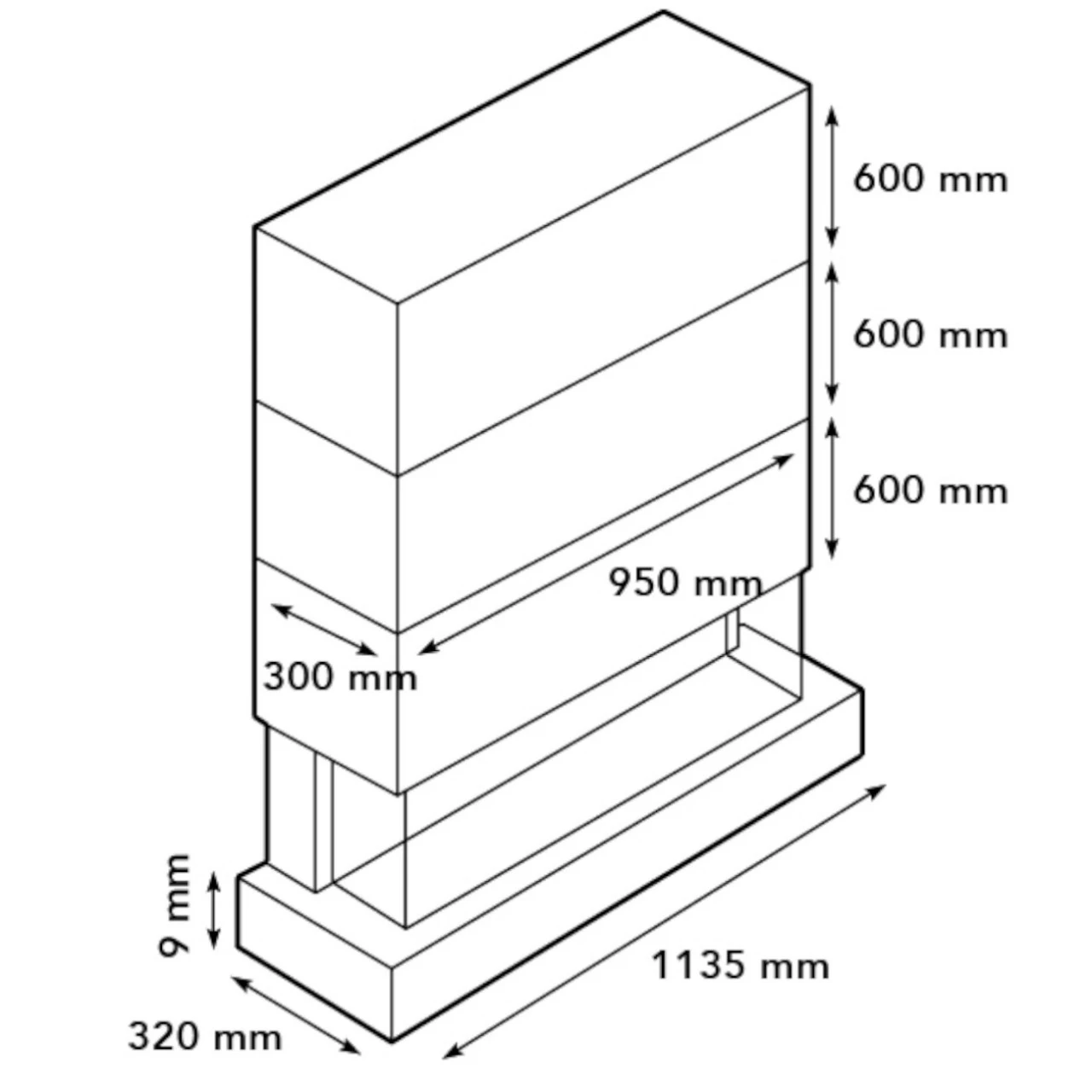 Disegno 3D XL 90 LED Elektrischer Wandkamin Weiß 11 Disegno 3D XL 90 LED Elektrischer Wandkamin Weiß – Bild 9