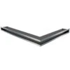 Eckluftleiste LUFT Links 77x55 Cm Geschliffenem Stahl
