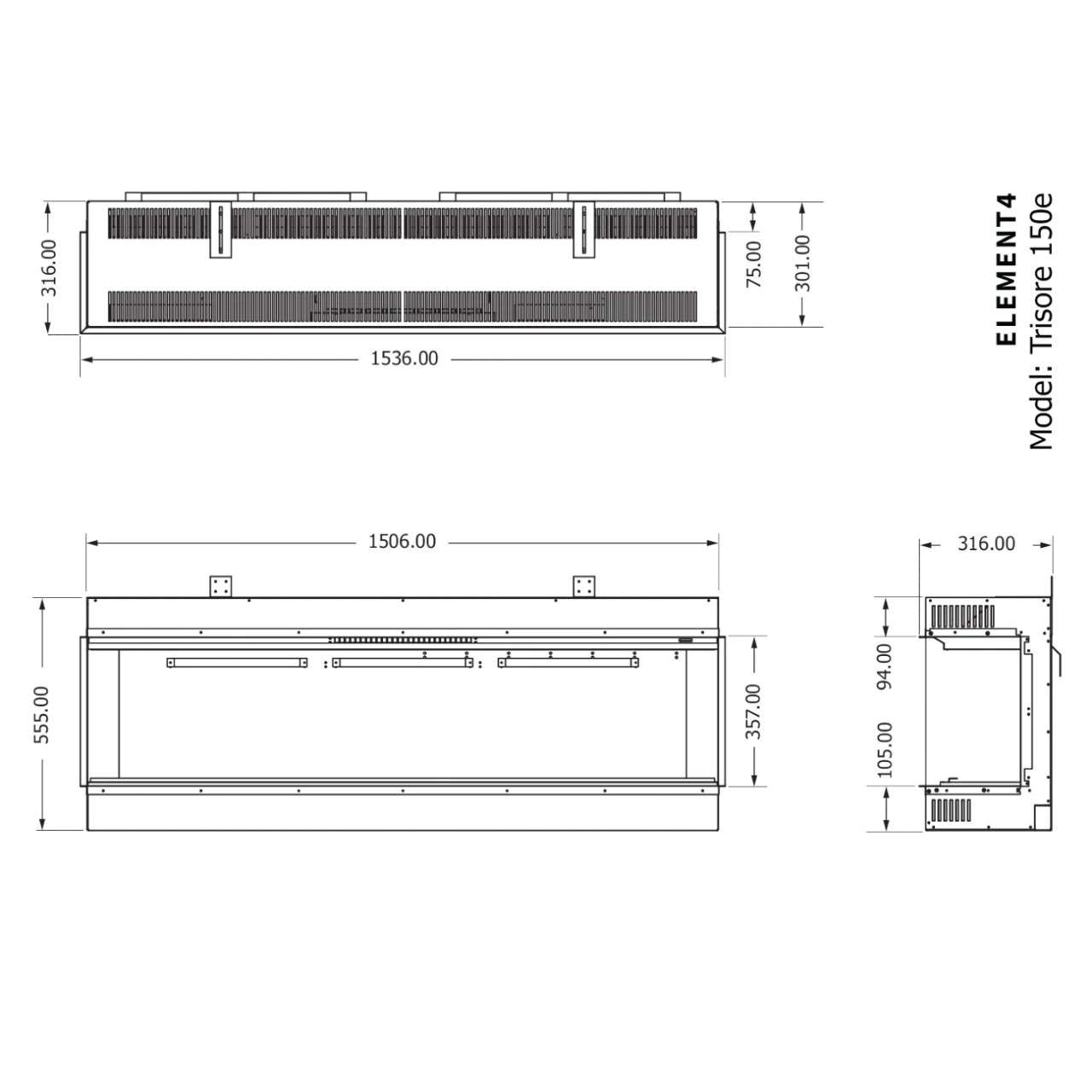 Elektrokamin Club 150E 4in1 Einbaukassette Mit Wärmeleistung 21 Elektrokamin Club 150E 4in1 Einbaukassette Mit Wärmeleistung – Bild 19