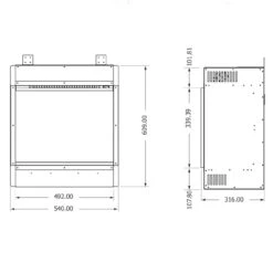 Elektrokamin Club 50E 4in1 Einbaukassette Mit Wärmeleistung -Derofenfuchs Verkäufe element4 50e elektrokamin front masse1 1280x1280