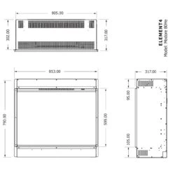 Elektrokamin Club 80HE 4in1 Einbaukassette Mit Wärmeleistung -Derofenfuchs Verkäufe element4 80he elektrokamin front masse 1280x1280