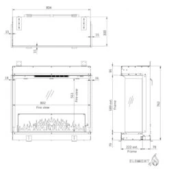 Elektrokamin Elite 80HE 4in1 Einbaukassette Mit Wärmeleistung -Derofenfuchs Verkäufe elite80he elektrokamin LED kamin kaminkassette element4 masse 1280x1280