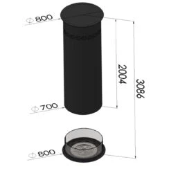 Inround Designer Ethanolkamin Zur Deckenmontage -Derofenfuchs Verkäufe ethanol designer kamin inround masse1 1280x1280