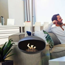 Cocoon Fires AERIS Ethanolkamin Deckenmontage Schwarz/Edelstahl -Derofenfuchs Verkäufe ethanolkamin aeris schwarz edelstahl web5 1280x1280