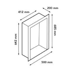 Einbaukasten S Ethanolbrenner 4120B Schwarz -Derofenfuchs Verkäufe ethanolkamin einbaukasten S masse 1280x1280