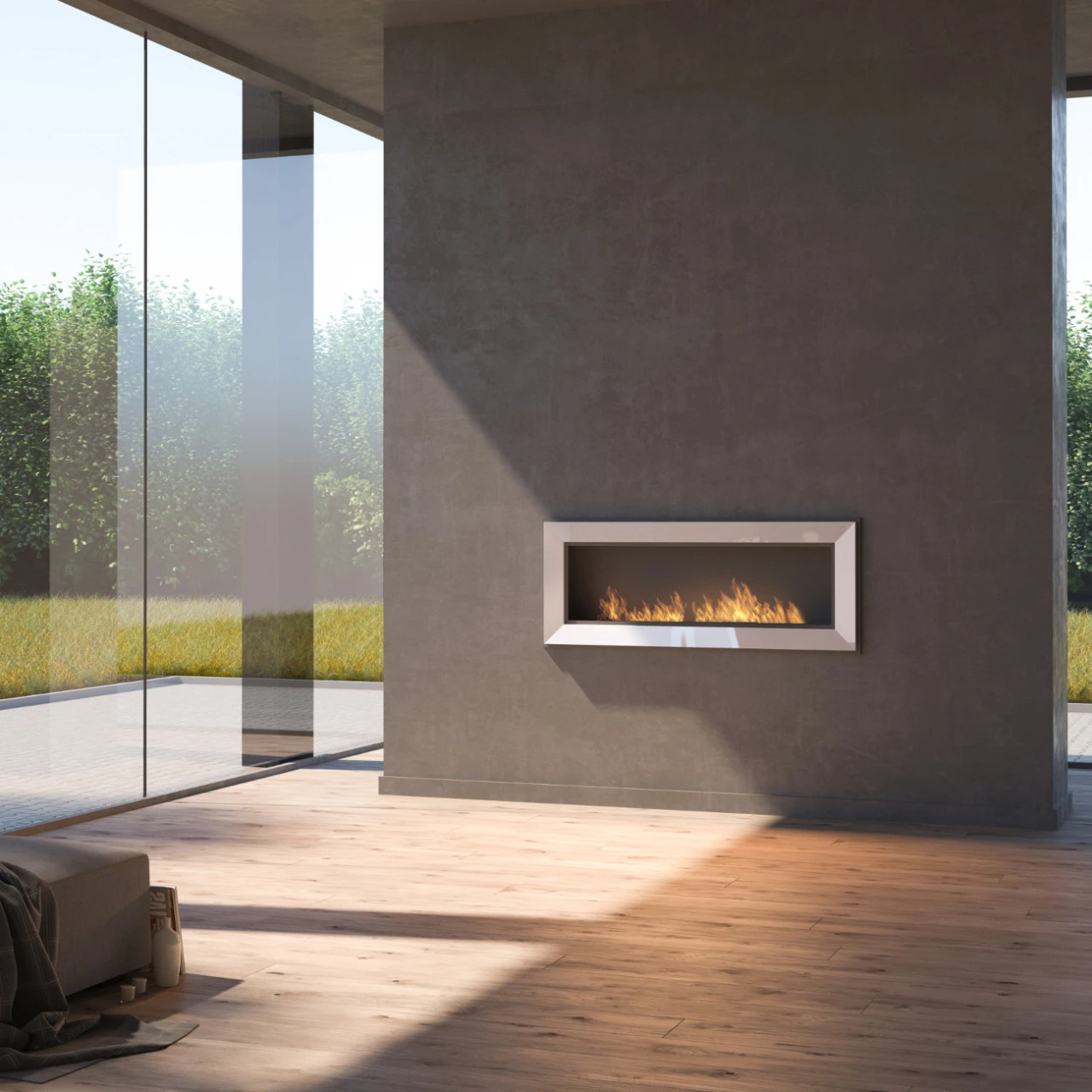 FRAME 1200 Ethanolkamin Einbaukassette Weiß 5 FRAME 1200 Ethanolkamin Einbaukassette Weiß – Bild 3