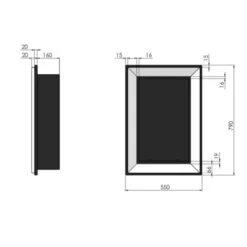 FRAME 550 Ethanolkamin Einbaukassette Weiß -Derofenfuchs Verkäufe ethanolkamin frame550 masse2 1280x1280 1