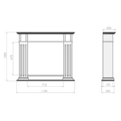 INPORTAL 1 Ethanolkamin Schwarz -Derofenfuchs Verkäufe ethanolkamin inportal1 masse 1280x1280 1