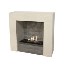 Milos Fossilstein Bioethanol Kamin Mit Keramik Brenner