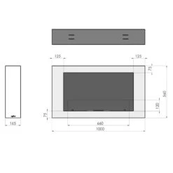 Murall 1000 Designer Ethanolkamin Weiß -Derofenfuchs Verkäufe ethanolkamin murall masse2 1280x1280