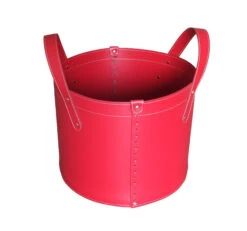 Designer Holzkorb Tonda Rot Aus Regeneriertem Leder Mit Rollen -Derofenfuchs Verkäufe firestyle tonda rot 3 1280x1280 2