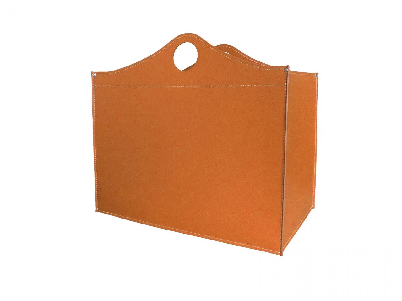 Woodbag Designer Holzkorb Braun Aus Regeneriertem Leder Mit Rollen 8 Woodbag Designer Holzkorb Braun Aus Regeneriertem Leder Mit Rollen – Bild 6