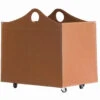 Woodbag Designer Holzkorb Braun Aus Regeneriertem Leder Mit Rollen -Derofenfuchs Verkäufe firestyle woodbag braun 6 1280x1280 1