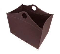 Woodbag Designer Holzkorb Dunkelbraun Aus Regeneriertem Leder Mit Rollen -Derofenfuchs Verkäufe firestyle woodbag dunkel braun 4 1280x1280