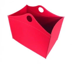 Designer Holzkorb Woodbag Rot Aus Regeneriertem Leder Mit Rollen -Derofenfuchs Verkäufe firestyle woodbag rot 4 1280x1280