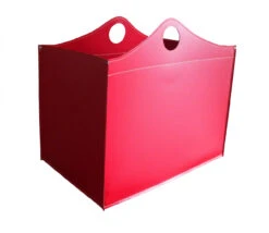 Designer Holzkorb Woodbag Rot Aus Regeneriertem Leder Mit Rollen -Derofenfuchs Verkäufe firestyle woodbag rot 5 1280x1280
