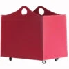 Designer Holzkorb Woodbag Rot Aus Regeneriertem Leder Mit Rollen -Derofenfuchs Verkäufe firestyle woodbag rot 6 1280x1280
