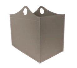 Woodbag Designer Holzkorb Taupe Aus Regeneriertem Leder Mit Rollen -Derofenfuchs Verkäufe firestyle woodbag taupe 2 1280x1280 1