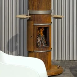 Gartenkamin Feuersäule TOWER Cortenstahl -Derofenfuchs Verkäufe gartenkamin grill feuercampus365 tower cortenstahl web2 1280x1280