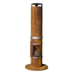 Gartenkamin Feuersäule TOWER Cortenstahl