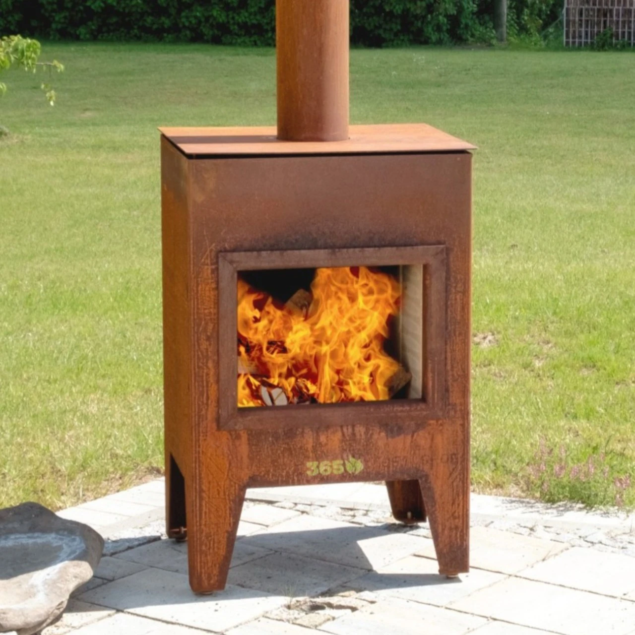 Gartenkamin JORIK Cortenstahl Mit Optionalem Grillrost 4 Gartenkamin JORIK Cortenstahl Mit Optionalem Grillrost – Bild 2