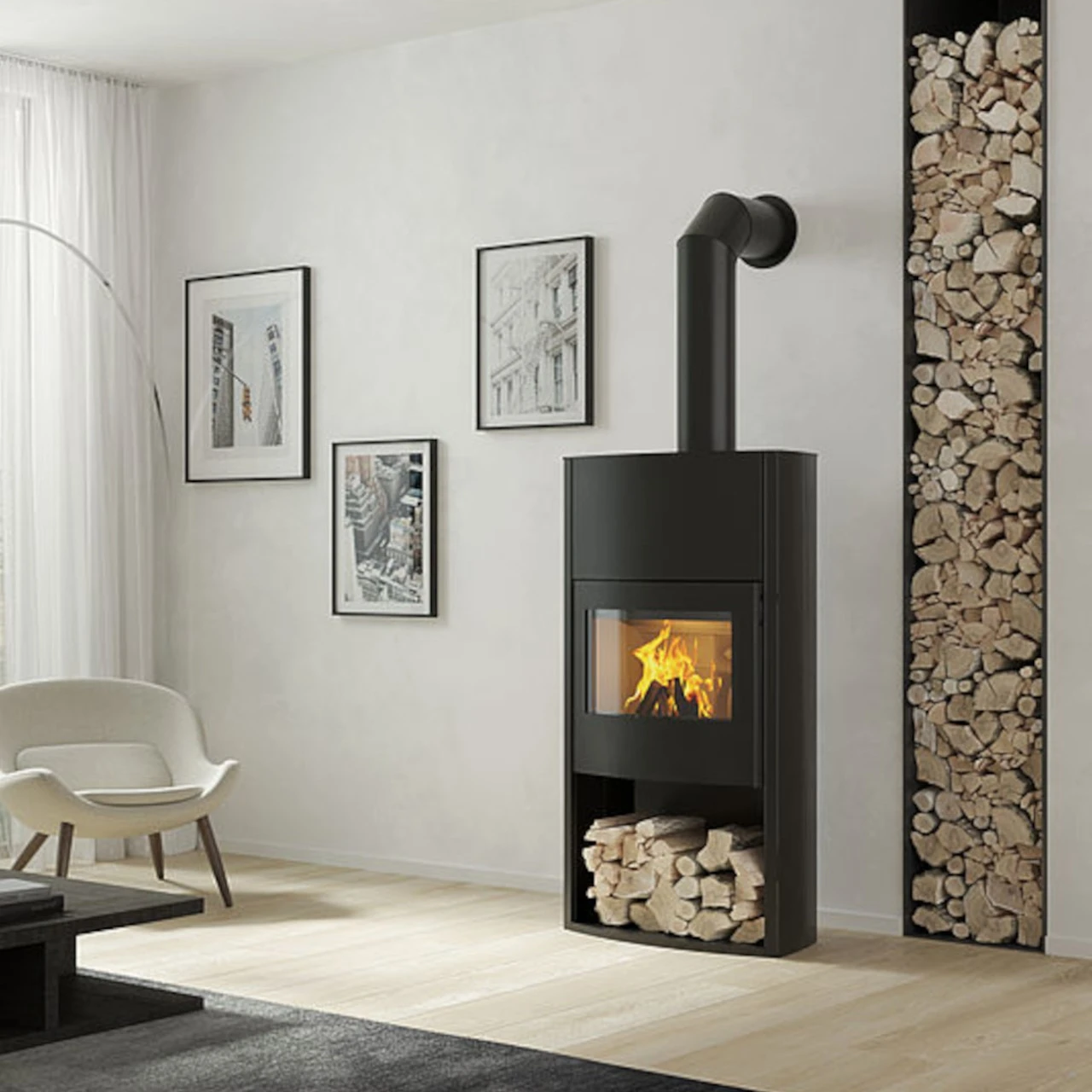 Genius Schwarz Kaminofen 7kW Optionale Speicherung 4 Genius Schwarz Kaminofen 7kW Optionale Speicherung – Bild 2