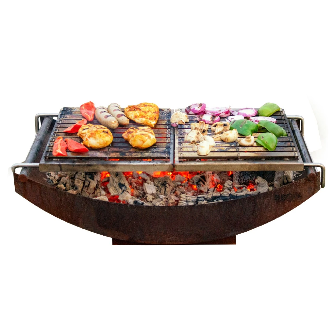 Gartenkamin Feuerschale Grill AKIRA Cortenstahl 4 Gartenkamin Feuerschale Grill AKIRA Cortenstahl – Bild 2