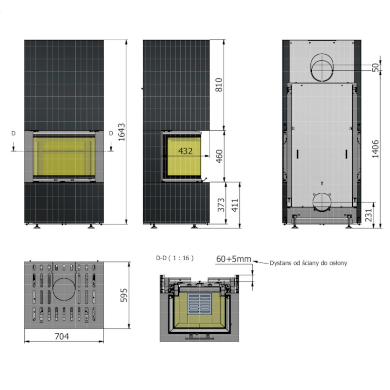 Panorama Keramik Kaminbausatz Graphit 3XLTH 6kW 10 Panorama Keramik Kaminbausatz Graphit 3XLTH 6kW – Bild 8