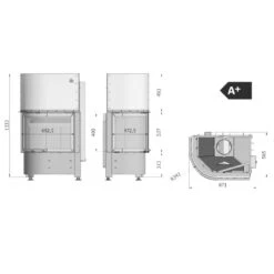 Volcano 2PRh Runder Eck-Kamineinsatz Rechts 11kW Hebetür -Derofenfuchs Verkäufe hajduk kamineinsatz 2prh 2lrh masse 1280x1280