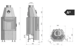 Prisma M Warmluft-Kamineinsatz 8kW Prisma Scheibe 9 Prisma M Warmluft-Kamineinsatz 8kW Prisma Scheibe -Derofenfuchs Verkäufe hajduk prisma m masszeichnung 1280x1280