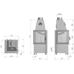 Smart 2LT Eckkamin Links 7kW Rahmenlose Tür -Derofenfuchs Verkäufe hajduk smart 2pt masszeichnung 1280x1280