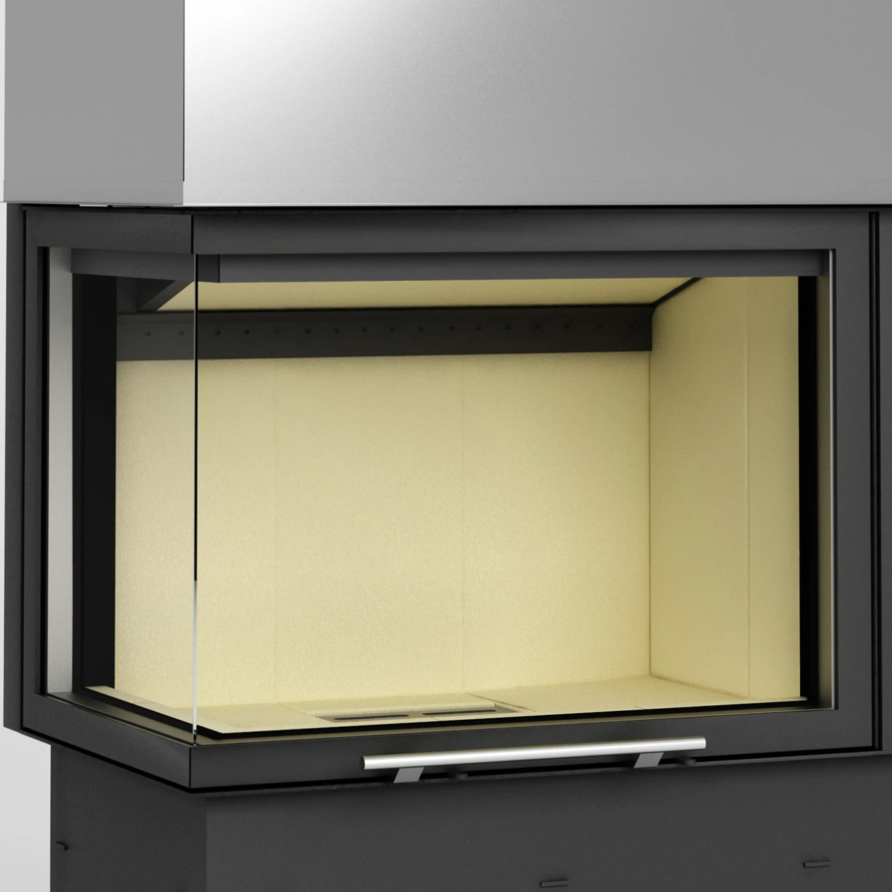 Volcano 2LH Warmluft-Eckkamin 11kW Linksverglaste Hebetür 4 Volcano 2LH Warmluft-Eckkamin 11kW Linksverglaste Hebetür – Bild 2