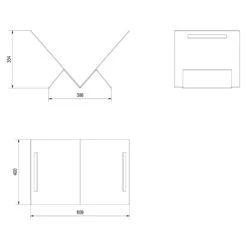 X-förmige Schwarze Holzablage / Holzkorb Aus Stahl -Derofenfuchs Verkäufe holzablage x masse 1280x1280