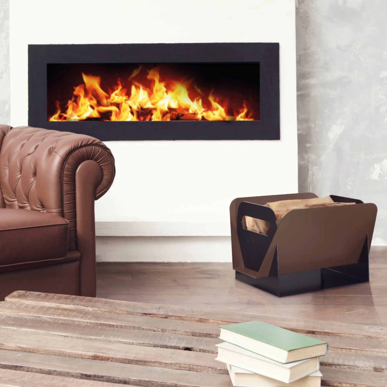 Hoya Designer Holzkorb Aus Aluminium Schwarz Und Bronze 5 Hoya Designer Holzkorb Aus Aluminium Schwarz Und Bronze – Bild 3