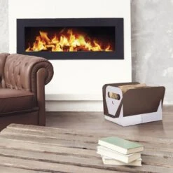 Hoya Designer Holzkorb Aus Aluminium Weiß Und Bronze -Derofenfuchs Verkäufe hoya holzkorb designer pelletkorb weiss bronze web4 1280x1280