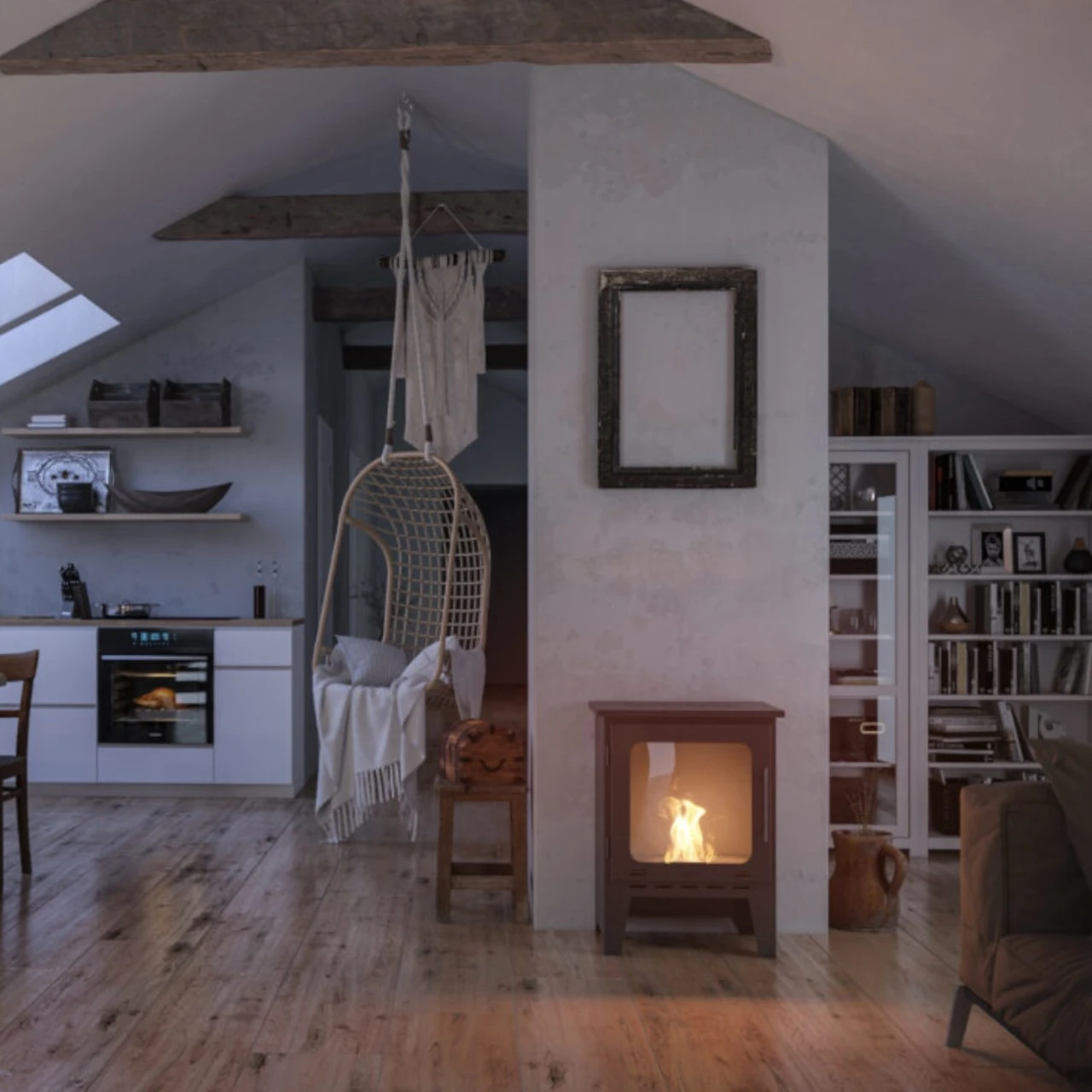 Incoza I Ethanolkamin Kaminofen Schwarz 6 Incoza I Ethanolkamin Kaminofen Schwarz – Bild 4