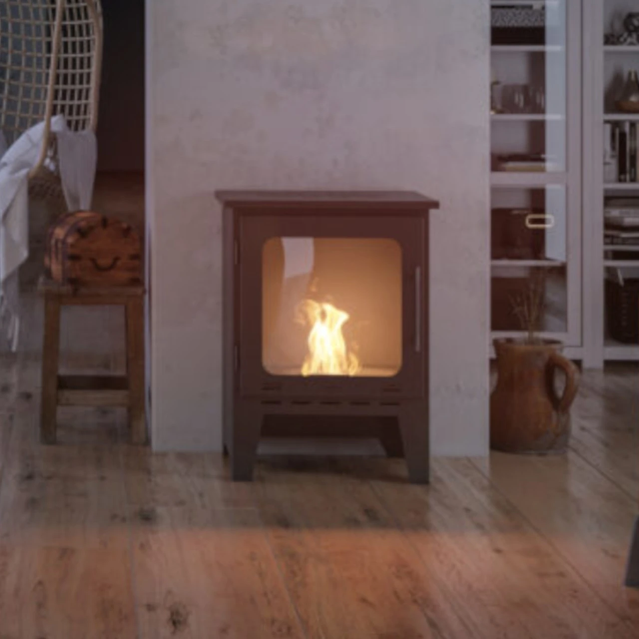 Incoza I Ethanolkamin Kaminofen Schwarz 5 Incoza I Ethanolkamin Kaminofen Schwarz – Bild 3