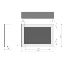 Murall 800 Designer Ethanolkamin -Derofenfuchs Verkäufe infire biokamin murall800 masse 1280x1280