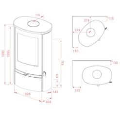 Jubilee 25 Indian Night Kaminofen 6kW -Derofenfuchs Verkäufe jubilee 25 indian night tuer masse 1280x1280 1